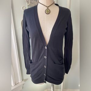Madewell long black cardigan